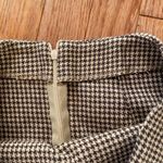 brown black and white houndstooth gingham print mini skirt Photo 6