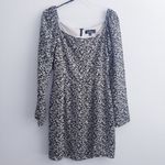 Lulu's Floral Long Sleeve Square Neckline Mini Dress Black Photo 1