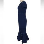 Opening Ceremony Blue Textured Desert Jacquard Ruffle Hem Midi Dress Size XS Photo 7