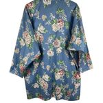 VTG Randy With Love Blue Floral One Button Shacket Blazer XL Photo 1