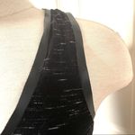 Paige black tank with faux leather trim XS Photo 3