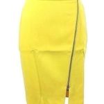 J.Crew  | Neon Yellow Zippered Front Pencil Skirt Party Career Size 0 XXS XS Photo 0