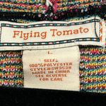 Flying Tomato Colorful Southwestern Knit Open Front Cardigan Size Large Photo 3
