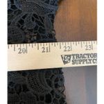 Forever 21  0X‎ US 14/16 Black Sheer Lace Fringe Top Blouse Whimsigoth Festival Photo 3