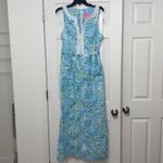 Lilly Pulitzer EUC LILY PULITZER GUILIANA MAXI DRESS WO SIZE 10 BELTED POCKETS JUNGLE ANIMALS Photo 7