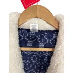 New Ulta Beauty Robe Womens S M Blue White Sherpa Belted Fleece Fair Isle Cozy Photo 3