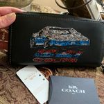 Coach Authentic 1941 leather sequins car accordion large zip wallet Photo 3