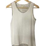 Ecru Tank Top SMALL Heather Gray White Scoop Neck Casual Modern Minimalist Chic Photo 0