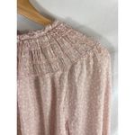 Falls Creek  Mock Neck Clip Dot Blouse Pink Size XL Photo 2