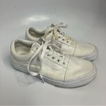 Vans all white old skool sneakers size 7.5 Photo 0