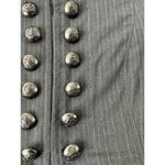 NWT 2OH Threads Grey Pinstripe Double Breasted Wool Military Style Blazer Sz XS Gray Photo 5