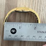 Avon Ladies Watch Vintage Rectangular Dial Two Tone Geometric Bangle Bracelet Photo 7