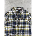 CAbi  Women Size S Plaid Ruffle‎ Front Long Sleeve Button Down Flannel Shirt Top Photo 4