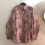 Ariat 100% Cotton Pearl Button Up Down Shirt Top Blouse Pearl Snap Paisley Work Office Siren Corporate Pink Purple Women XL #Western #Boho Measurement in pics Great condition Photo 0