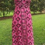 Milly NWT  Of New York Cerise Silk Halter Maxi Dress Photo 0