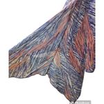 Karlie Sheer Kimono Top Open Front Cover Up Flowy Blue Orange Pattern Size‎ Free Photo 2