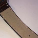 Fred Belay Burgundy Maroon CZ Rhinestone Genuine Leather Watch Wristwatch Photo 9