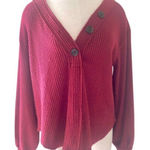 Urban Outfitters burgundy V neck blouse SP Photo 0