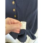 Y2K J Crew Wool Cashmere Blend Navy Button Sweater Size Small Preppy Classic Blue Photo 6