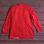 80s VTG RED LONG FIT BLAZER DRESSY BUSINESS CASUAL BASIC JACKET Size M Photo 3