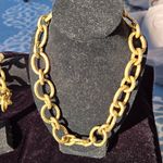 Julie Vos 24K Plated Gold & Blue Gemstone Bali Necklace & Bracelet Set Photo 5