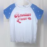 JUNK FOOD Women’s Casual Short Sleeve American Lover Graphic Tee Red Size M Photo 2