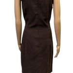 B Darlin Brown Sueded Sleeveless Zip Back Fully Lined Midi Mini Dress Womens 12 Photo 5