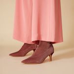 Jaggar Pink Decadence Ribbed Sock Boot in Grape Kitten Heel Bootie NIB 36/38/40 Size undefined Photo 1