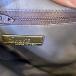 Sharif Crossbody Purse Snap Closure Tassel Leather Snakeskin EUC Gray Beige Photo 4