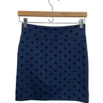 American Eagle Women's S|P Navy Black Polka Dot Pull On Stretch Mini Skirt Y2K Photo 0