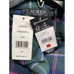 Lauren Ralph Lauren Women's XS Crest Embroidered Sleep Shirt Dress Green Plaid Photo 4