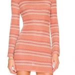 l*space L* Waloma Shimmer Chevron Cover-Up Tunic Mini Dress Rust Orange Boho Large Photo 6