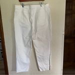 Eileen Fisher Women's Straight Leg White Cropped Ankle Raw Hem Jeans Size XL Photo 9