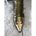 Donald Pliner Western Metallic Pitone Snake Leather Boot Shoe New $695 Sz 8.5 Gold Photo 11