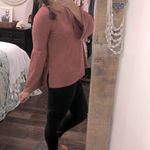 Very J  small dusty rose bell sleeves light sweater Photo 2