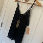 American Eagle AEO Soft & Sexy Black Lace Trim Cami Blouse Photo 1