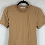 Alice + Olivia Evie Tie Waist Dress Women Small Tan Classic Minimalist Casual Photo 2