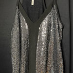 Silver sparkly tank top Size L Photo 0