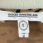 Good American  Daynight Long Sleeve Midi Wrap Dress in Caramel Leopard Photo 2