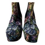 Forever 21  Shoes Women 8 Black Floral Tapestry Platform Chelsea Booties Boho Photo 2
