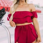 These Three Boutique Red Two Piece Set Gameday/Recruitment Outfit Photo 0