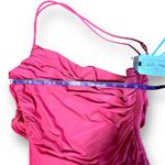 Katie May NEW Coral Winnipeg One Shoulder Ruched Knit Gown Size Large Side Slit Photo 9