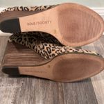 Sole Society  Patsy Leopard Print Leather Side Zip Wedge Ankle Booties size 8 Photo 6