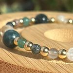 Handmade  Moss Agate + Citrine + Green Aventurine Beaded Bracelet ✨ Photo 4