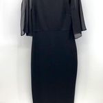 ASOS  DESIGN woven mix cape back pencil dress Christmas New Year Holiday Photo 0