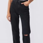 SLVRLAKE Jeans 28 London Denim Straight Leg Distressed Long Gone Faded Black Photo 0