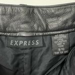 EXPRESS Vintage Y2K Black Leather Pants Size 9 / 10 Moto Tapered Leg Photo 5