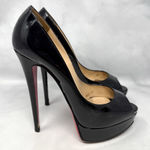 Christian Louboutin Lady Peep 150 Patent Platform Open Toe Pumps Heels Black 36 Photo 0