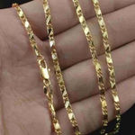 Boutique 18k Yellow‎ Gold Filled Flat Mariner Chain Necklace, 20” Photo 0