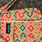 KAVU  Canvas Crossbody Adjustable Green Pink Aztec Bag Purse Photo 5